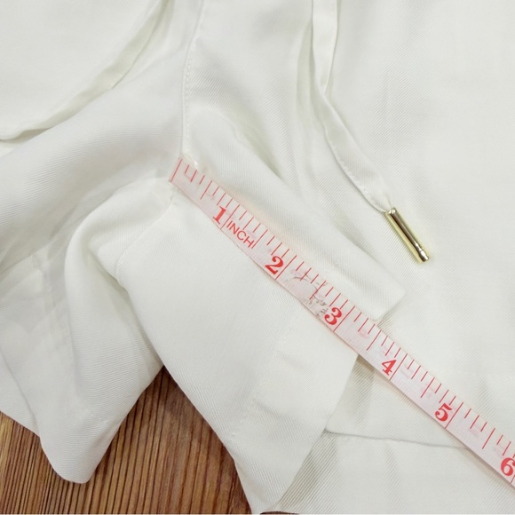 Tommy Hilfiger Women S White Paperbag Waist Drawstring Shorts Summer Casual - Picture 8 of 8